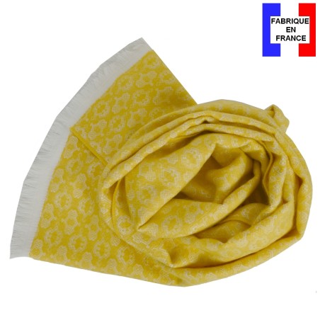 Echarpe acryl. Attis jaune fabriquée en France