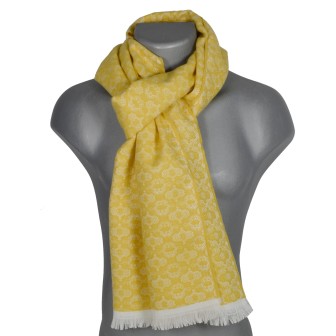 Echarpe acryl. Attis jaune fabriquée en France