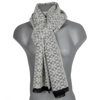 Echarpe acryl. Attis grise fabriquée en France