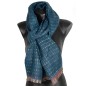 Echarpe mohair Elan bleue made in France