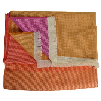 Châle coton Dedicace orange made in France