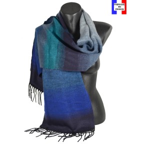 Echarpe cashcryl Génie bleue made in France