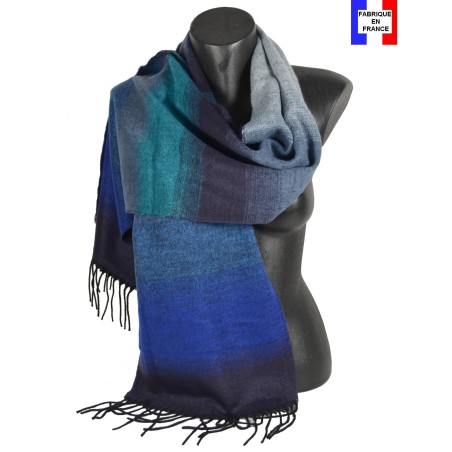 Echarpe cashcryl Génie bleue made in France