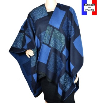 Poncho Alliage bleu made in France