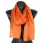 Foulard mousseline soie orange fabriqué en France