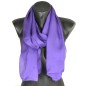 Foulard mousseline soie prune fabriqué en France