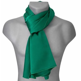 Echarpe en soie verte