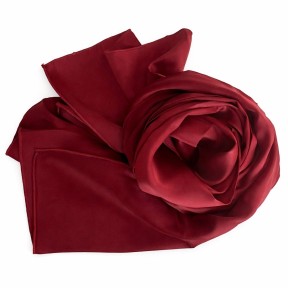 Echarpe en soie bordeaux