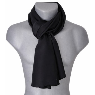 Echarpe en soie noire