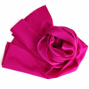 Echarpe en soie rose fuchsia