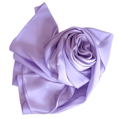 Echarpe en soie mauve