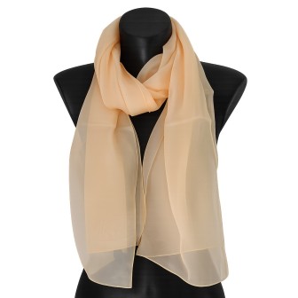 Foulard mousseline soie champagne fabriqué en France