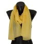 Foulard mousseline soie jaune fabriqué en France