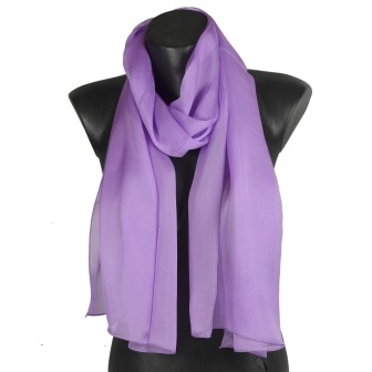 Foulard mousseline soie parme fabriqué en France