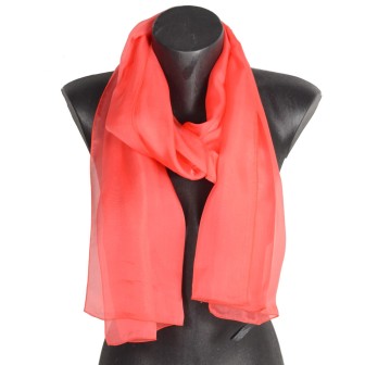 Foulard mousseline soie pêche fabriqué en France