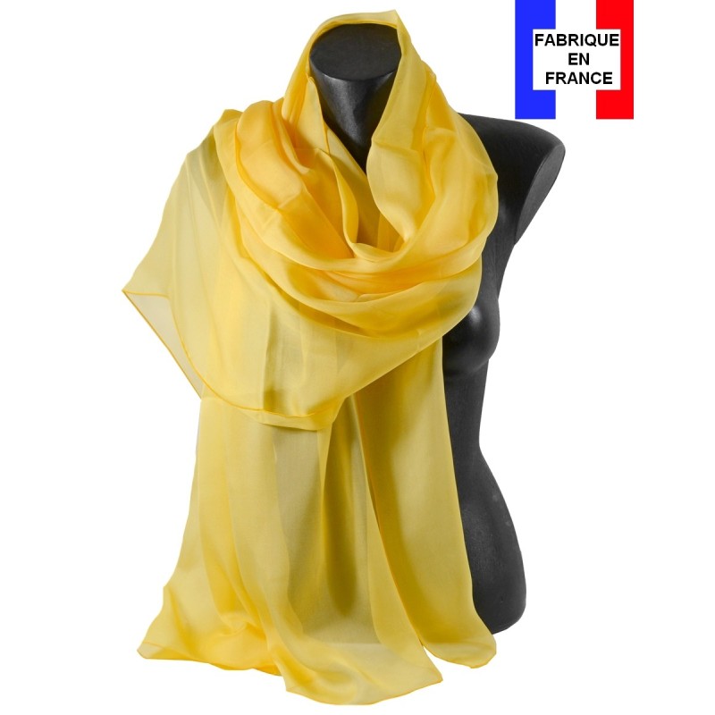 Etole cérémonie en soie jaune fabriquée en France