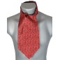 Foulard ascot à petites fleurs rouge