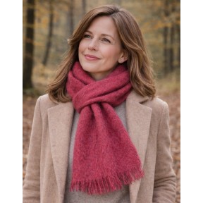 Echarpe mohair Mylène rose fabriquée en France