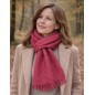 Echarpe mohair Mylène rose fabriquée en France