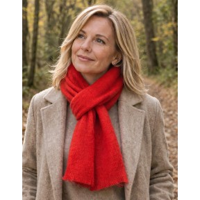 Echarpe mohair Mylène rouge fabriquée en France
