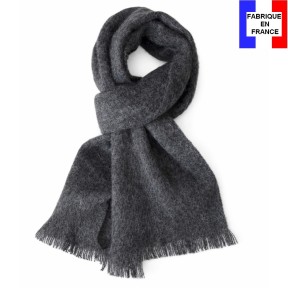 Echarpe mohair Mylène grise fabriquée en France