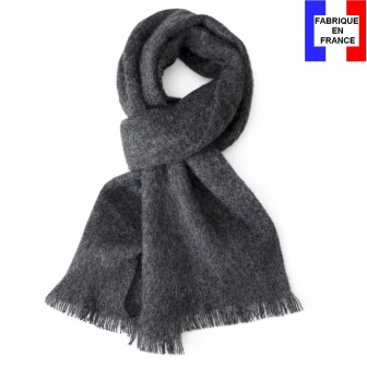 Echarpe mohair Mylène grise fabriquée en France