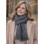 Echarpe mohair Mylène grise fabriquée en France