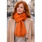 Echarpe mohair Mylène orange fabriquée en France