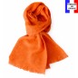 Echarpe mohair Mylène orange fabriquée en France