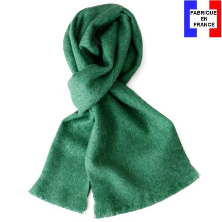 Echarpe mohair Mylène verte fabriquée en France