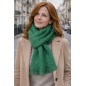 Echarpe mohair Mylène verte fabriquée en France