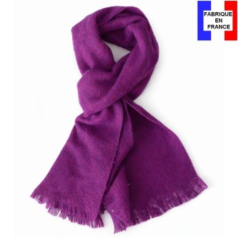 Echarpe mohair Mylène violine fabriquée en France