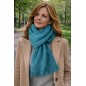 Echarpe mohair Mylène turquoise fabriquée en France
