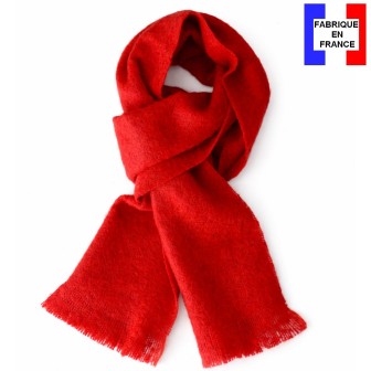 Echarpe mohair Mylène rouge fabriquée en France