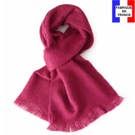 Echarpe mohair Mylène rose fabriquée en France