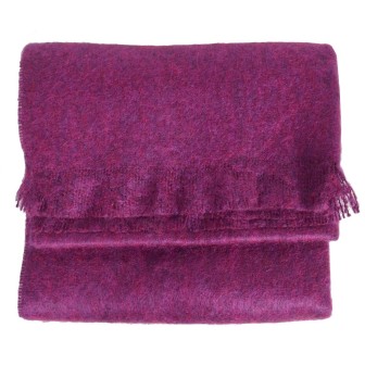 Châle mohair Mylene magenta fabriqué en France