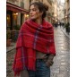 Châle mohair Maestro rouge fabriqué en France