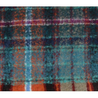 Echarpe mohair Mandarin bleue made in France