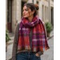 Echarpe mohair Mandarin rouge made in France