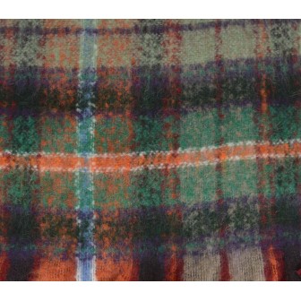 Echarpe mohair Mandarin verte made in France