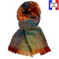 Echarpe mohair Margarita orange verte made in France