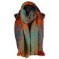 Echarpe mohair Margarita orange verte made in France