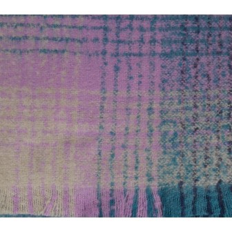 Echarpe mohair Margarita mauve made in France