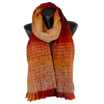 Echarpe mohair Margarita rouge made in France