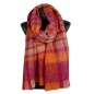 Echarpe mohair Musc rose made in France