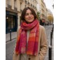 Echarpe mohair Musc rose made in France