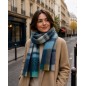 Echarpe mohair Musc bleue made in France