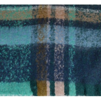 Echarpe mohair Musc bleue made in France