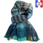 Echarpe mohair Musc bleue made in France