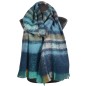 Echarpe mohair Musc bleue made in France